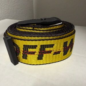 Off White Industrial Yellow Belt